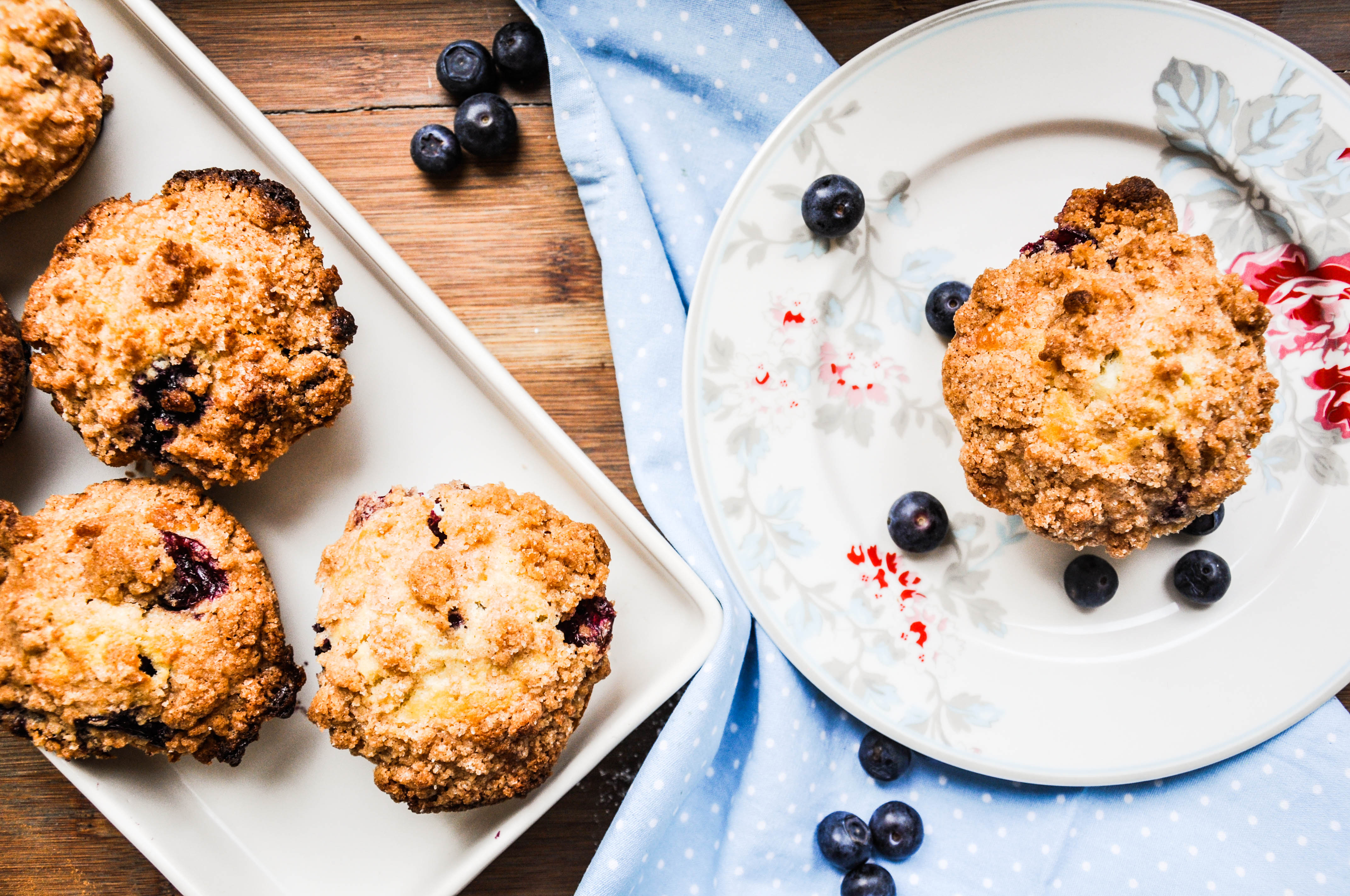 Blaubeermuffins mit Zimtstreuseln